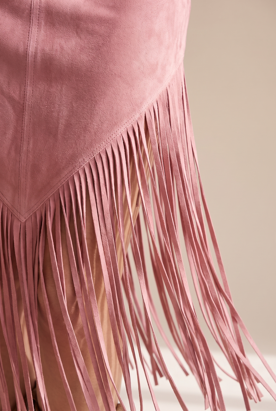 Valencia | Faux Suede Fringe Dress