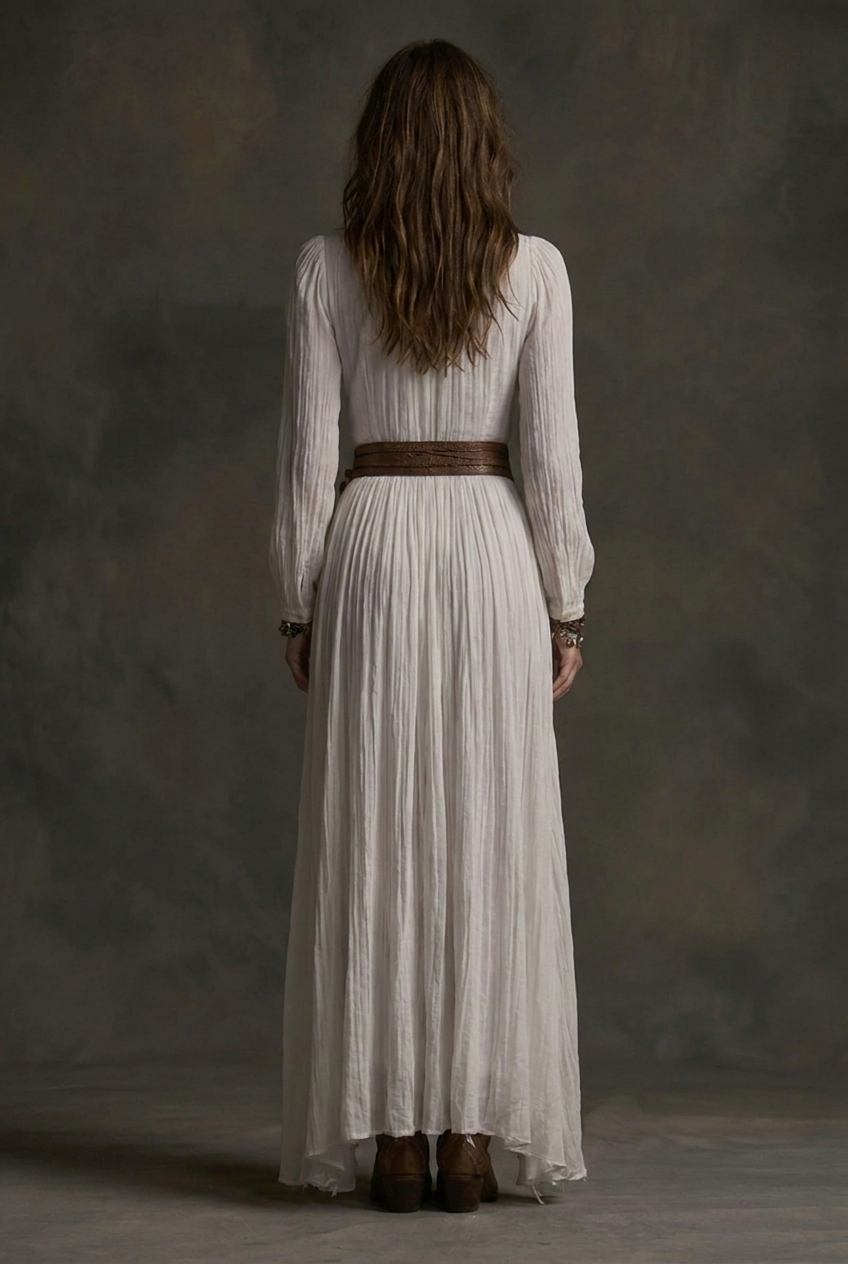 Aurora | Pleated Lapel Maxi Dress