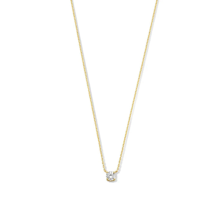 Cléa Crystal Stone Necklace | Gold-Tone