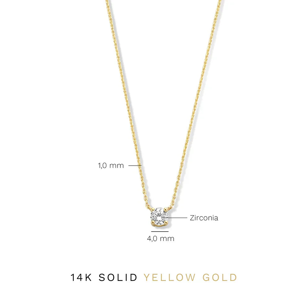 Cléa Crystal Stone Necklace | Gold-Tone