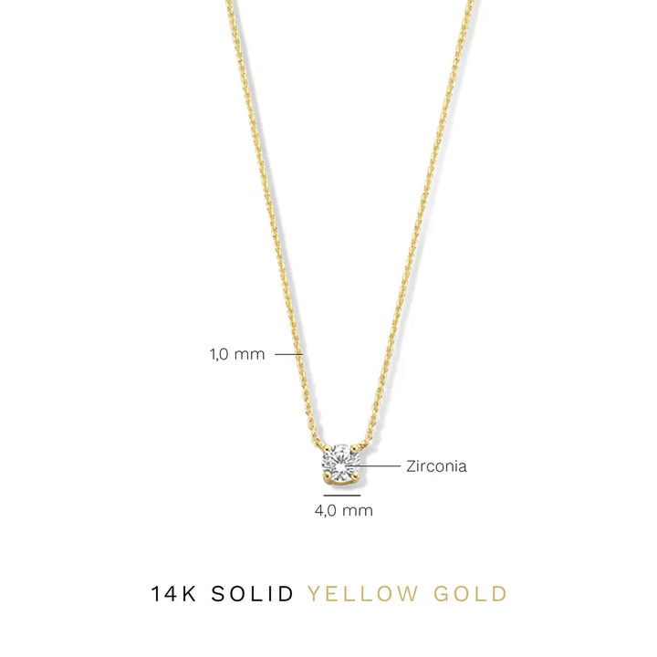 Cléa Crystal Stone Necklace | Gold-Tone