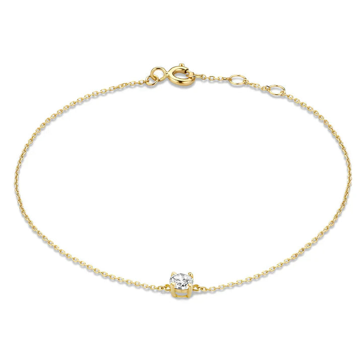 Cléa Crystal Stone Bracelet | Gold-Tone