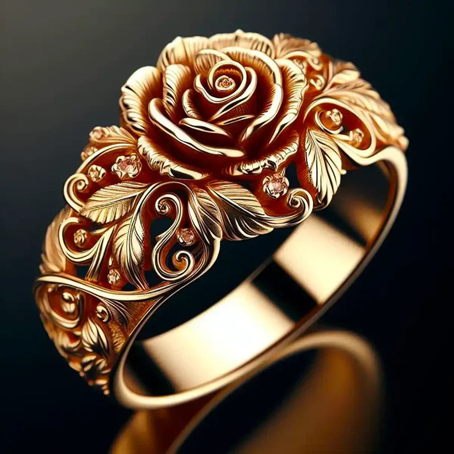 Golden Blossom Ring | Rose Gold