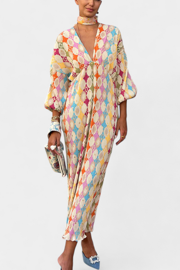 Shanice Maxi Dress with Geometric Print