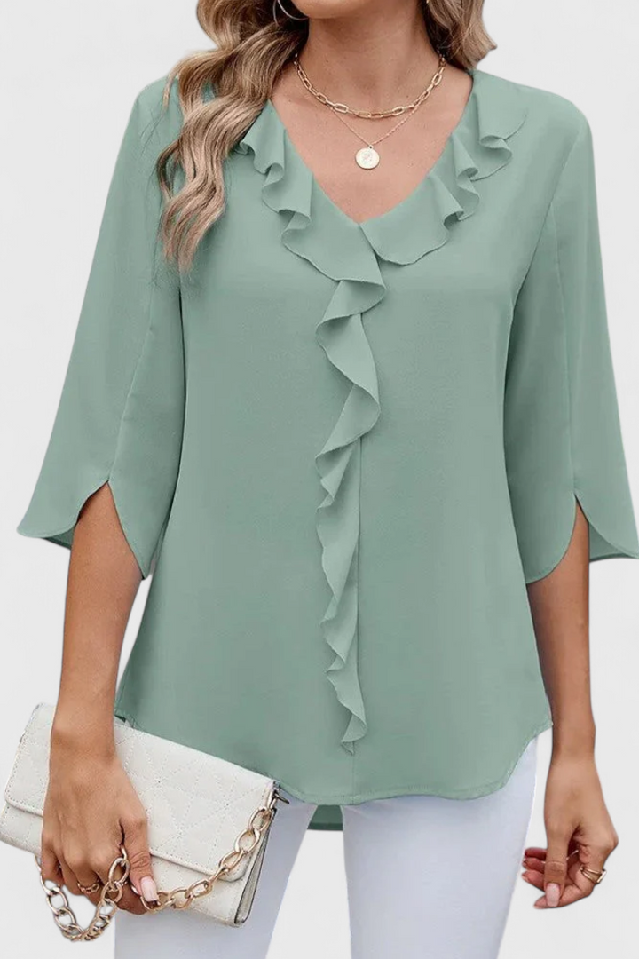 Annemiek Casual Blouse with a Comfortable Line and Elegant Style