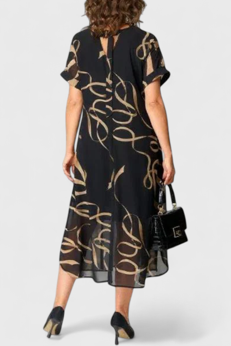 Jillian Black Caftan Dress