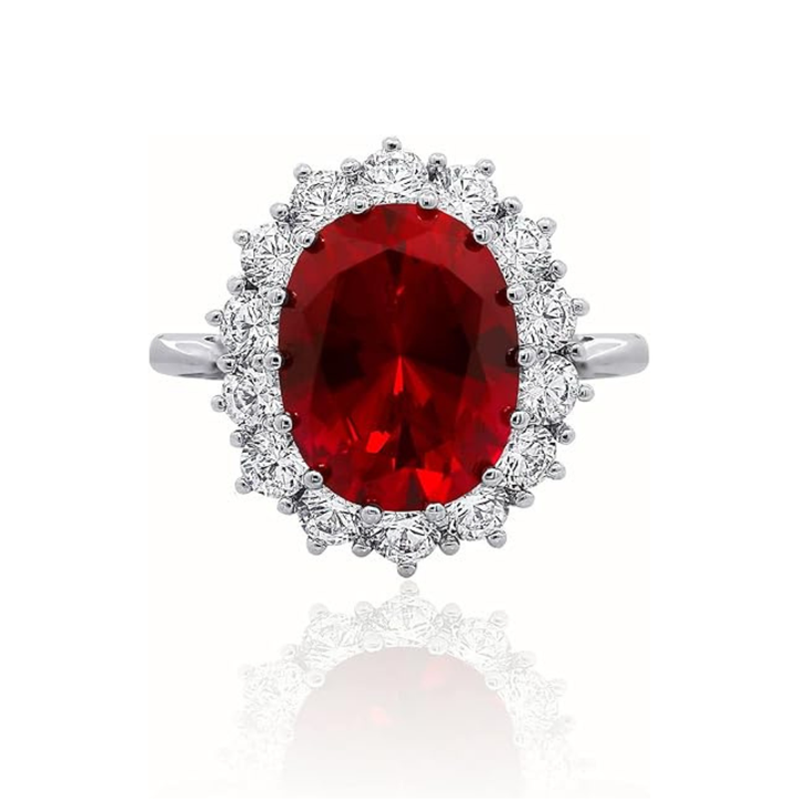 Scarlet Crown Ruby Ring | White Gold