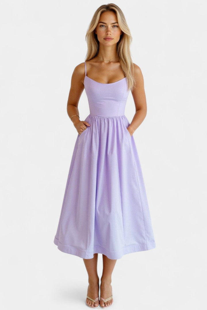 Marvelle Sleeveless Airy Midi Dress