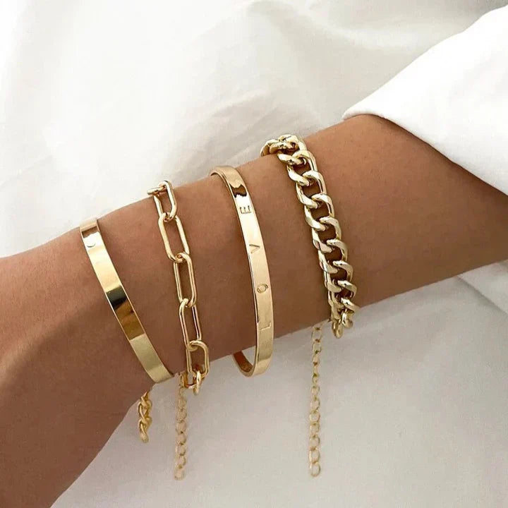 Elan Mercer Bracelet Set | Gold-Tone