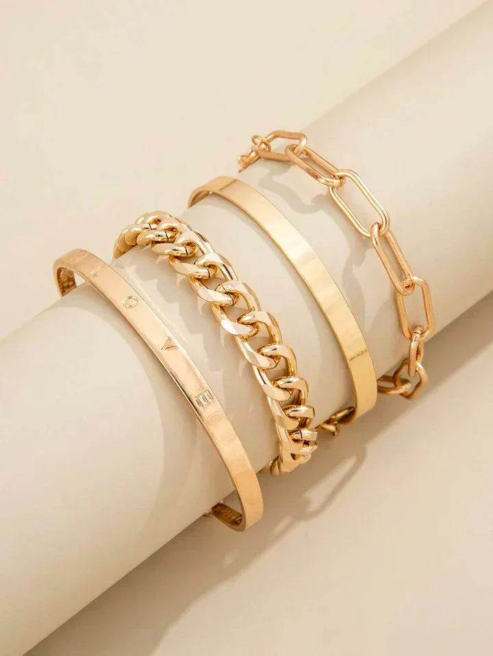Elan Mercer Bracelet Set | Gold-Tone