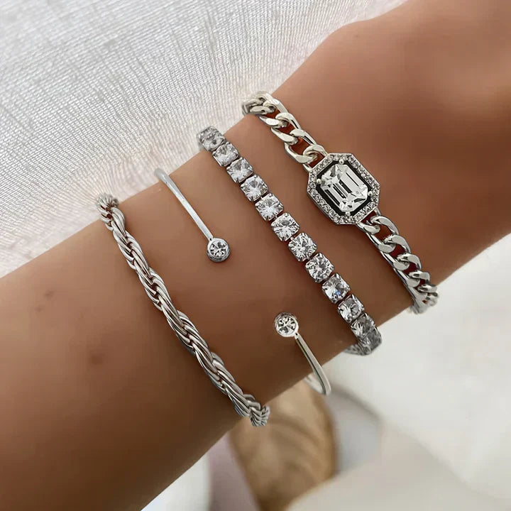 Domitia Calvina Bracelet Set | Silver-Tone