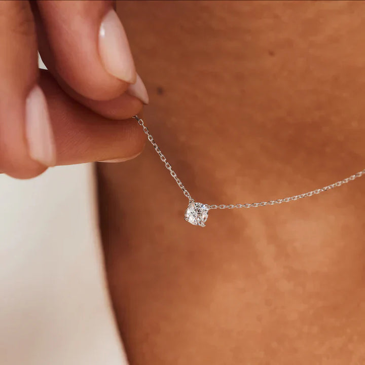 Cléa Stone Necklace | Silver-Tone