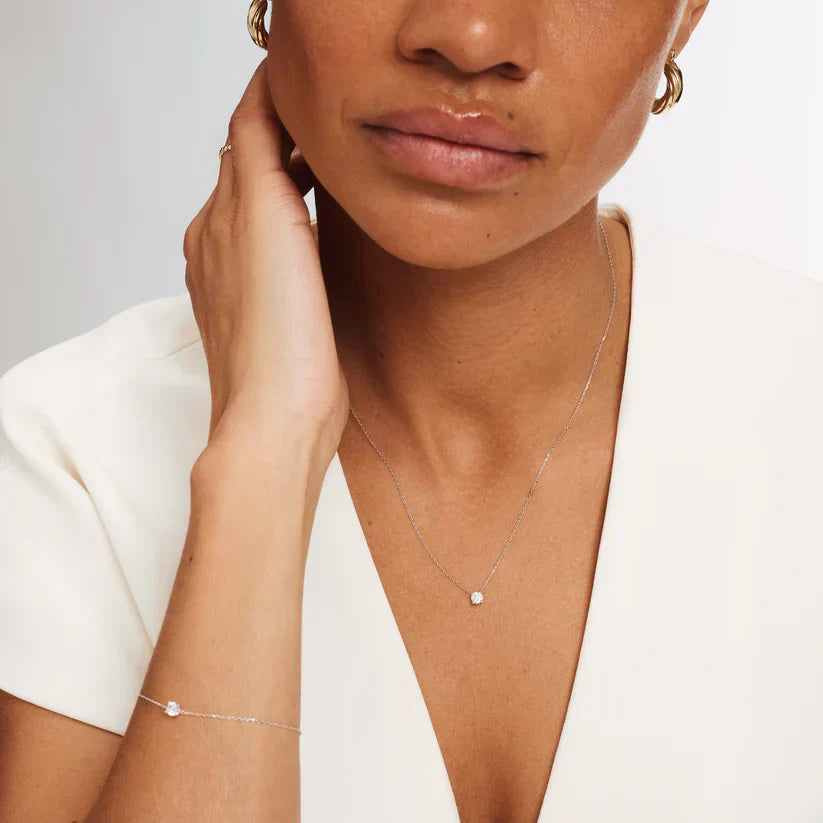 Cléa Stone Necklace | Silver-Tone